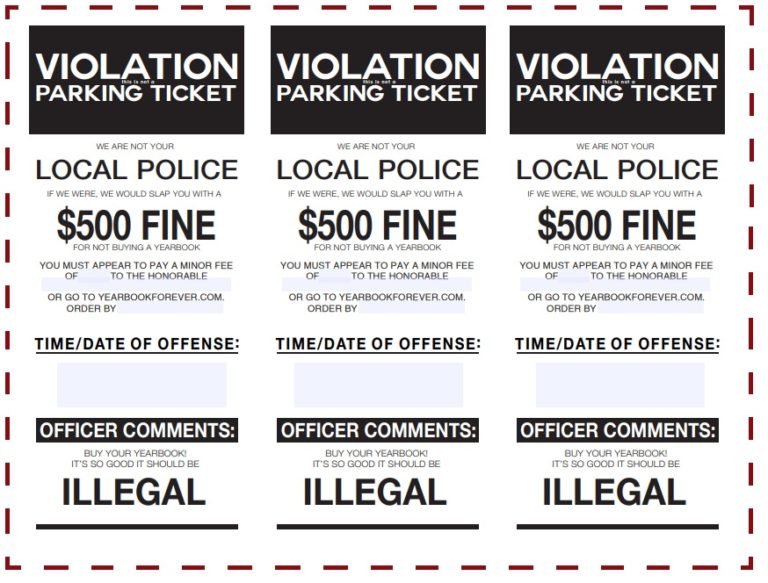 Parking Ticket Template Free Word & PDF Templates