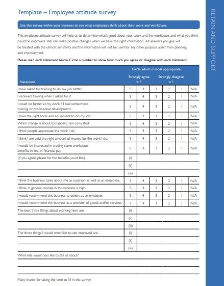 Attitude Survey Templates 13 Free Word Excel PDF Formats Samples 