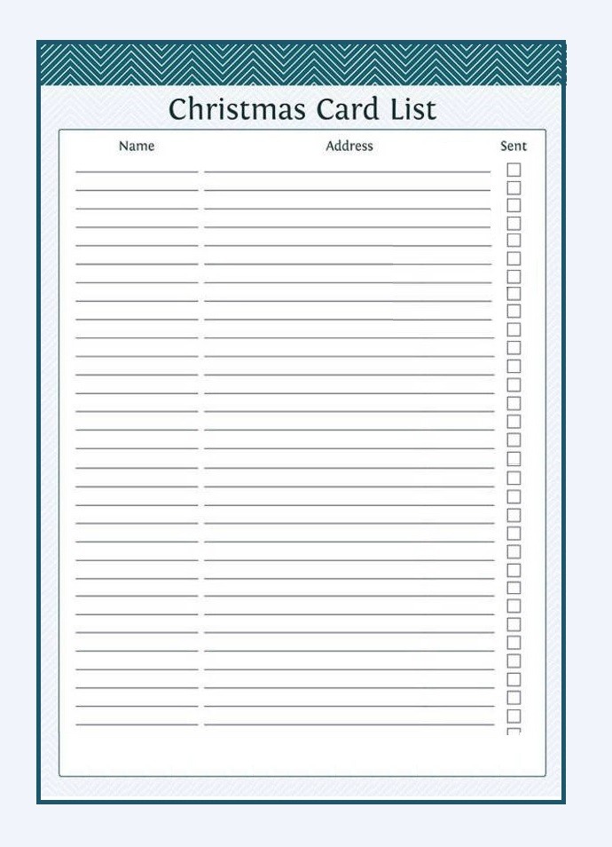 Christmas List Template Free Payslip Templates