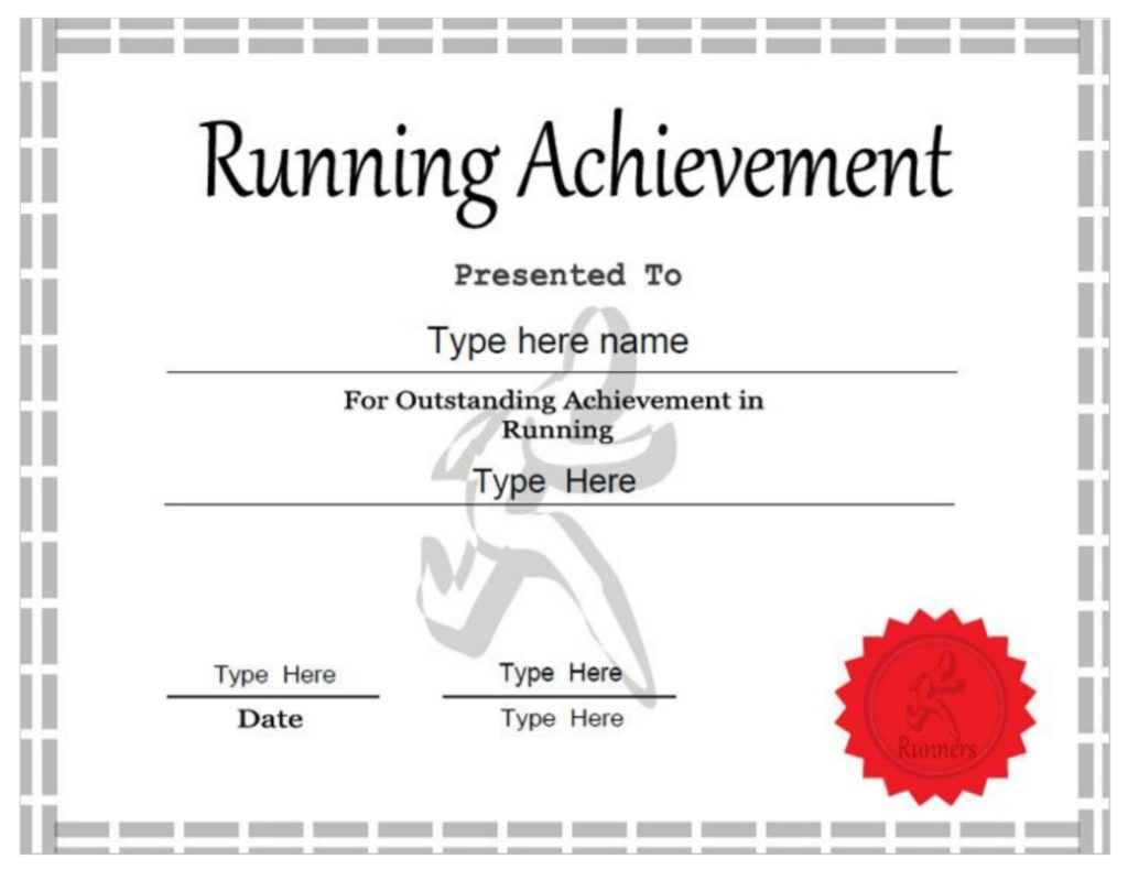 Top Runner Certificate Template